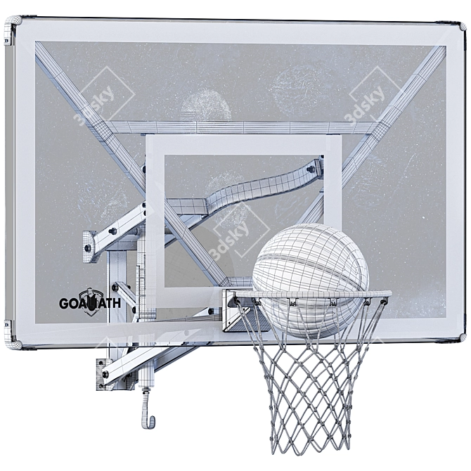  Portable Wall Basketball Hoop 54 3D model image 5