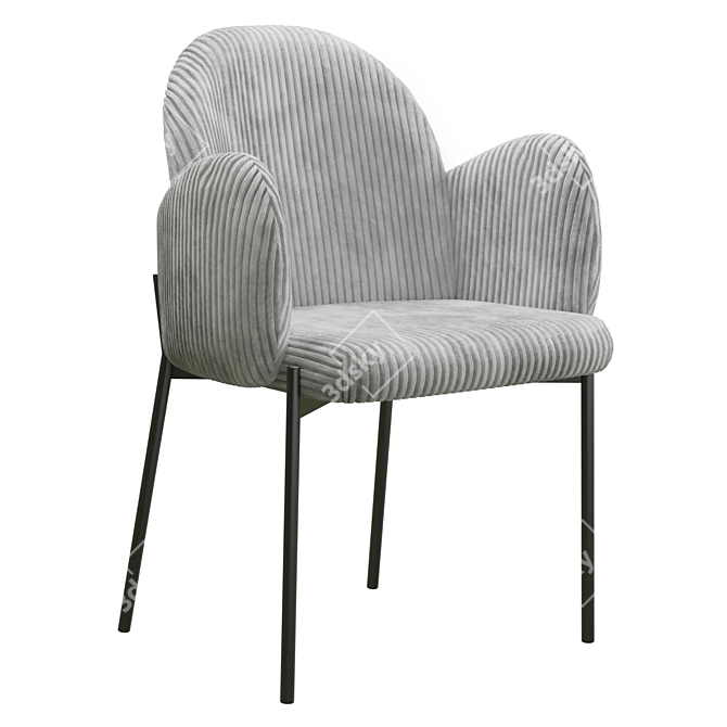 Modern Grey MEYSI Chair 3D model image 3