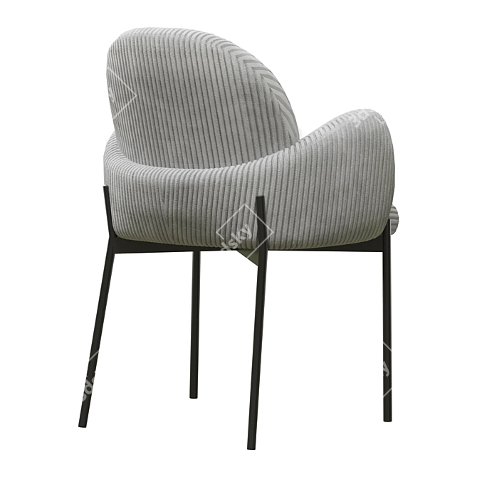 Modern Grey MEYSI Chair 3D model image 4