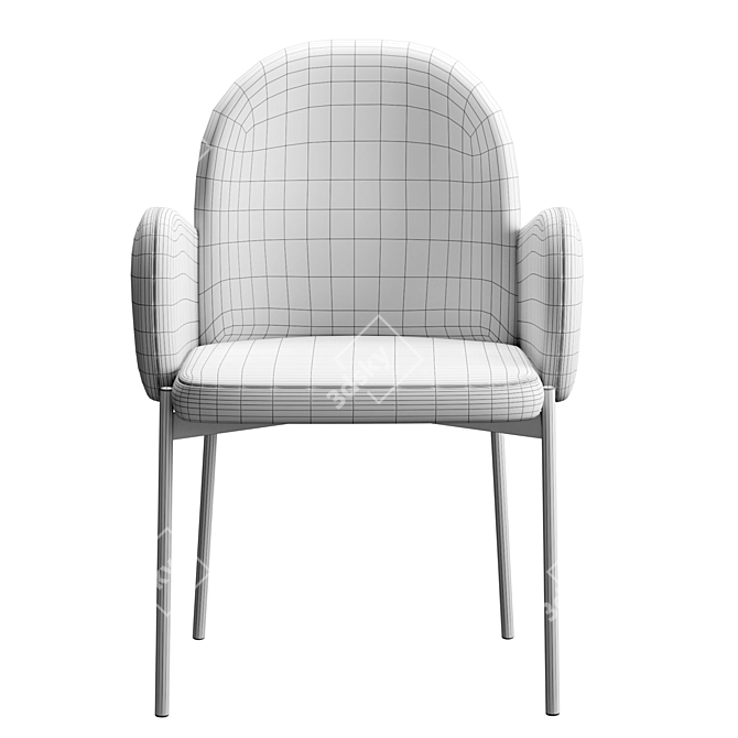 Modern Grey MEYSI Chair 3D model image 5