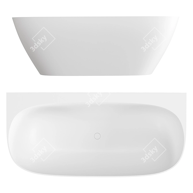 Salini Sofia Stone Bathtub 170x80 3D model image 2