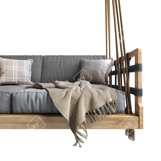 Modern Hanging Bench 2018 3D model image 2