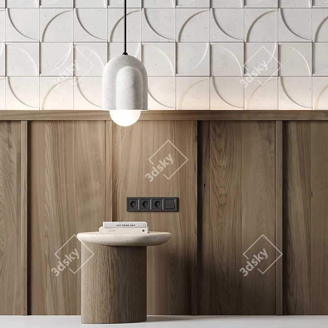 Boho Panel and Lighting Set 3D model image 2