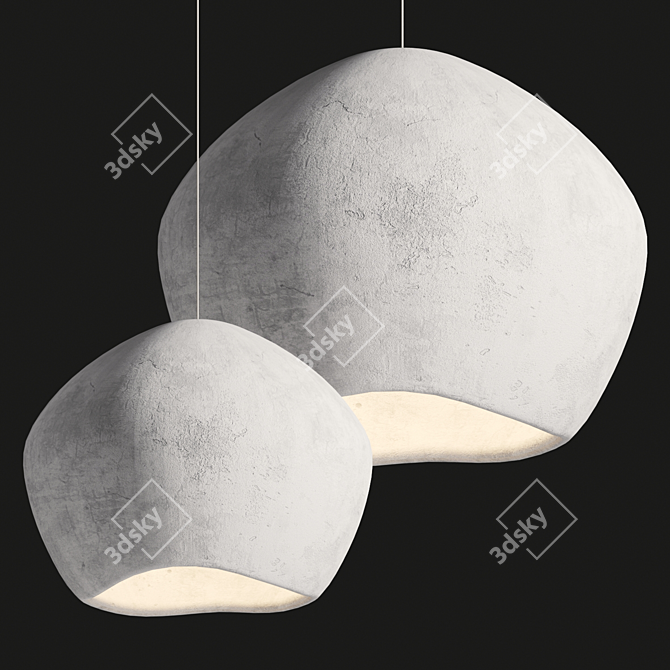 Vakkerlight Concrete Dome Pendant Light 3D model image 2