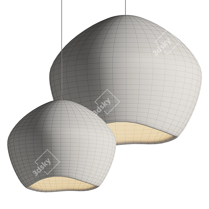 Vakkerlight Concrete Dome Pendant Light 3D model image 3