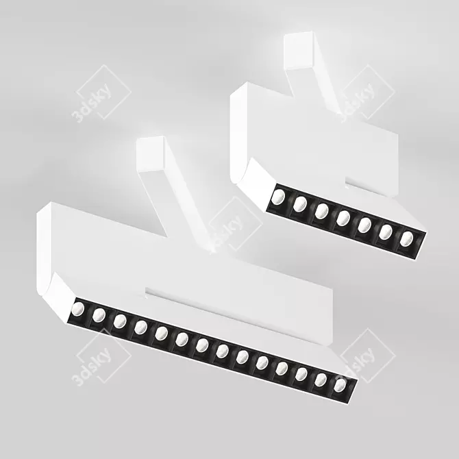 Adjustable Linear Light Fixture 3D model image 2