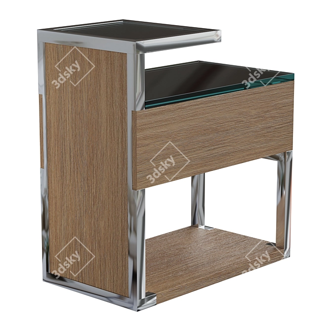 Chelini 5028 Bedside Table 3D model image 3