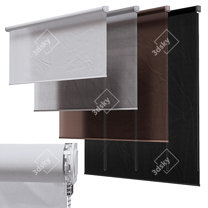 Adjustable Height Roller Shades 3D model image 1