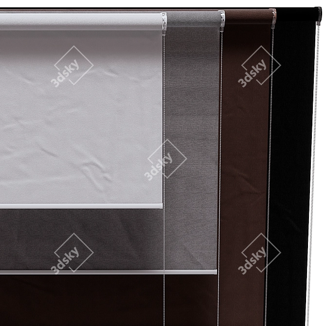 Adjustable Height Roller Shades 3D model image 2