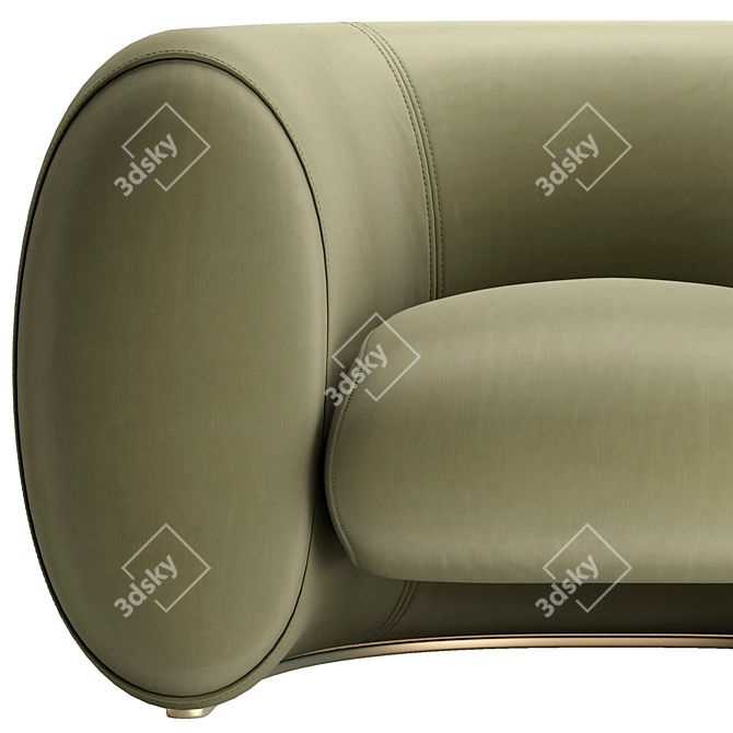 **Molteni&C Cinnamon Armchair | Elegant Design** 3D model image 4