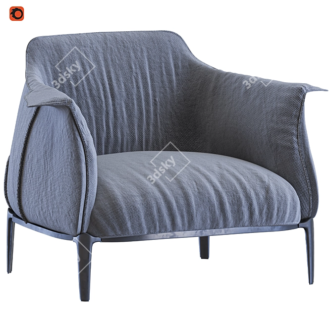 Luxurious ARCHIBALD LARGE Designer Armchair 3D model image 5