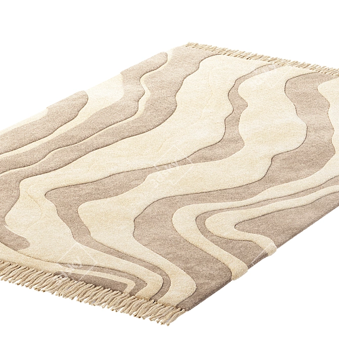 Tufted Sierra Rug: Luxe Textured Accent 3D model image 3