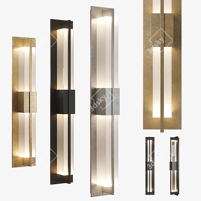 Versatile LED Double Axis Sconce 3D model image 1