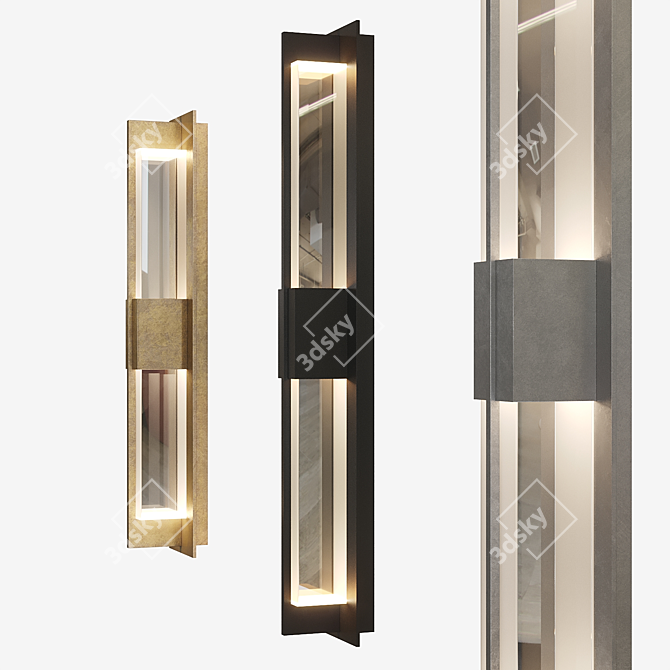 Versatile LED Double Axis Sconce 3D model image 2