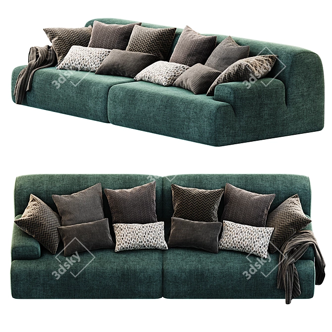 Elegant Meridiani Norton Sofa 3D model image 5