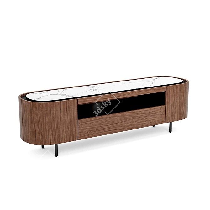 Angelica TV Stand with Ceramic Countertop 3D model image 1