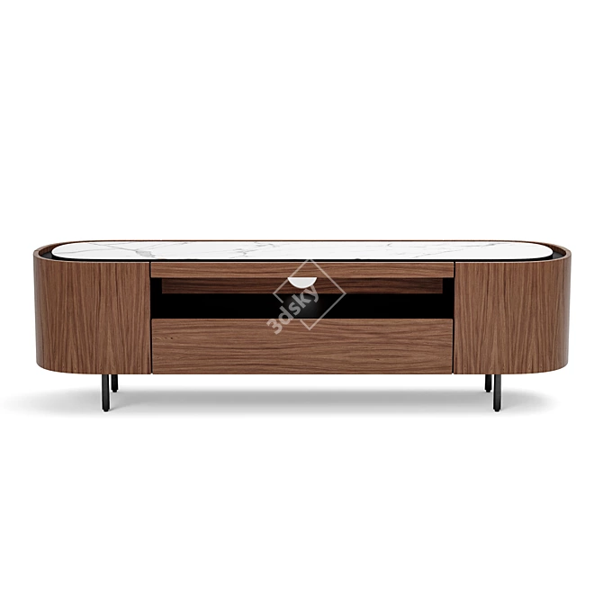 Angelica TV Stand with Ceramic Countertop 3D model image 2