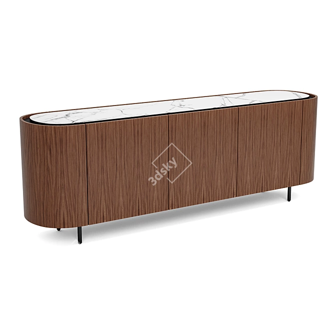 Angelica Buffet with Ceramic Countertop 3D model image 1