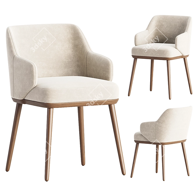 Elegant Foyer Chair: Modern Comfort 3D model image 1