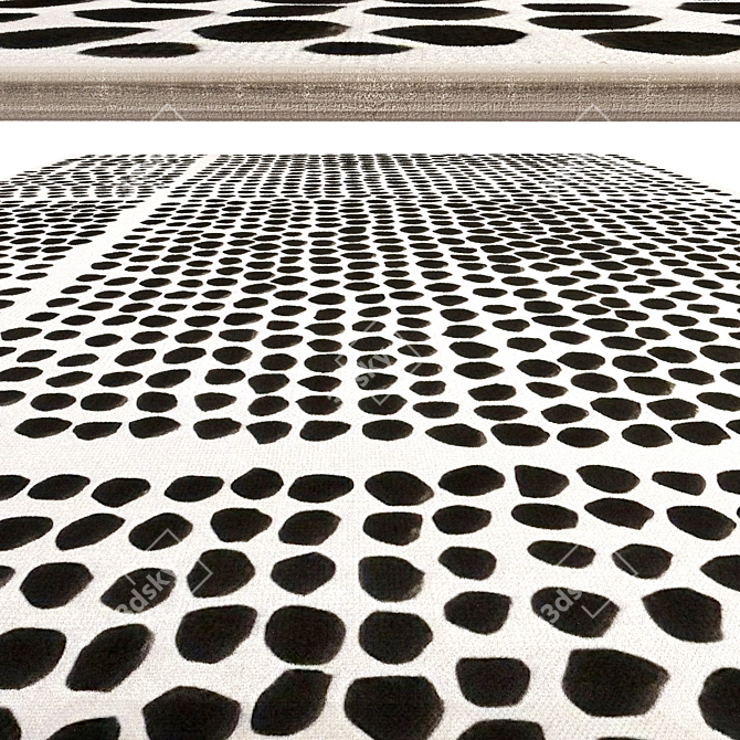 Abstract Dot Pattern Pois Rug 3D model image 2