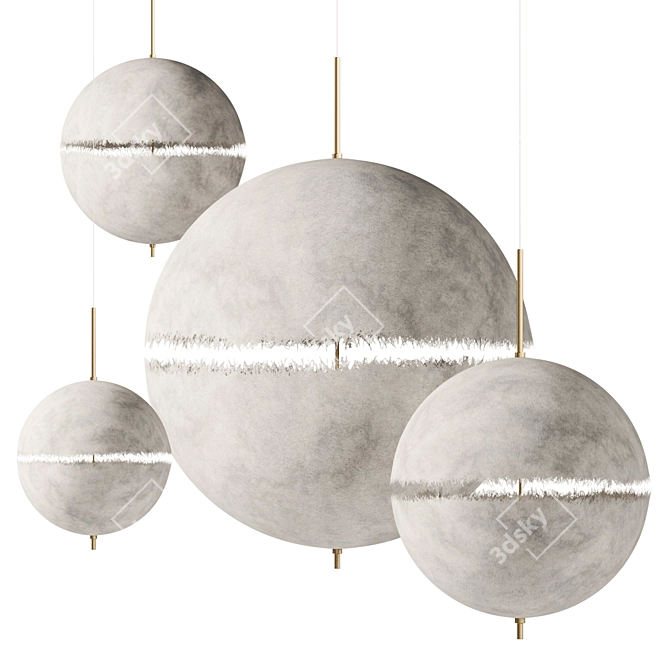 Vakkerlight Postkrisi Metal Fabric Pendant 3D model image 2
