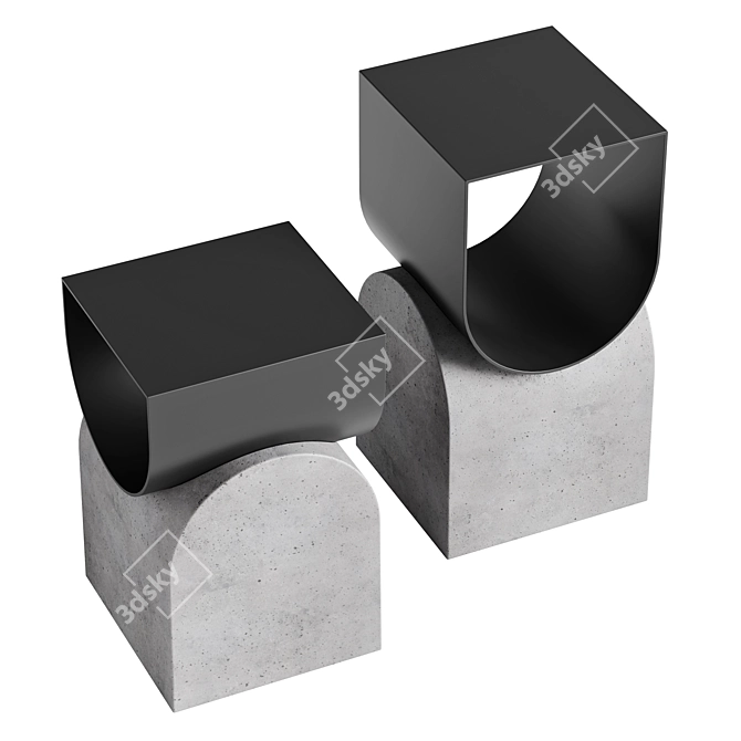 Bonaldo Vague Low High Tables 3D model image 1