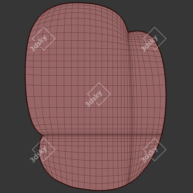 Soft Cotton Blend Souda Riff Rug 3D model image 7