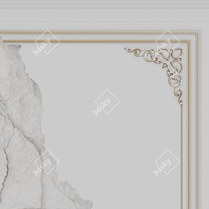 Patina Stone Wall Panel 3D model image 3