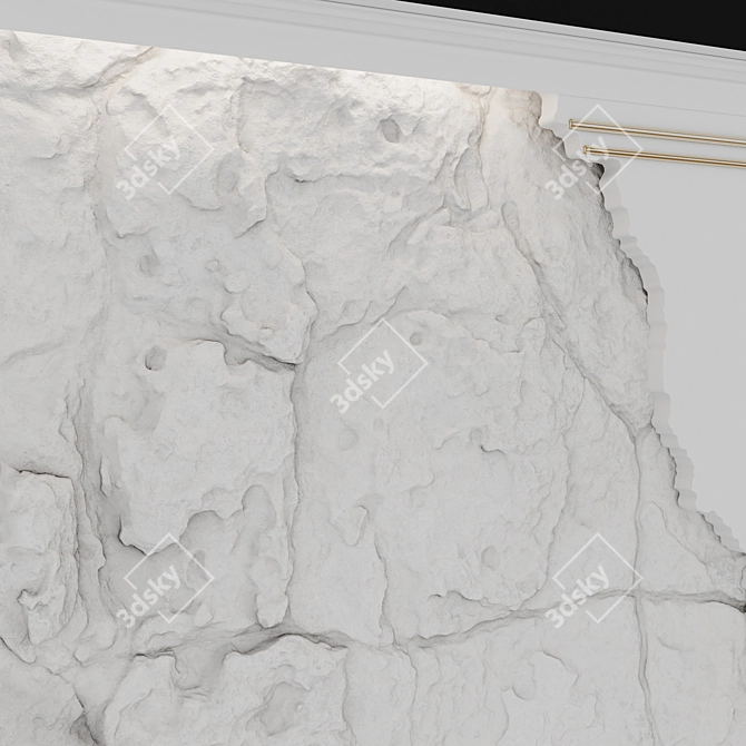 Patina Stone Wall Panel 3D model image 4