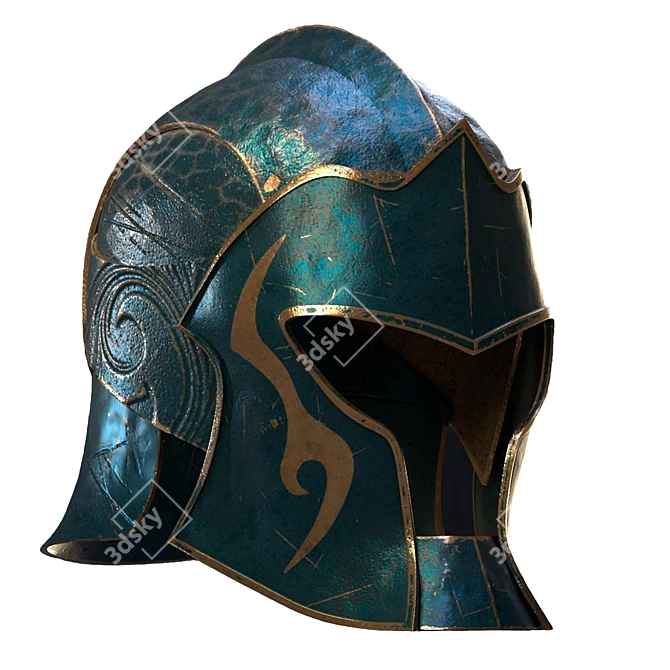  WARRIOR HELMET-01 3D Model 3D model image 1