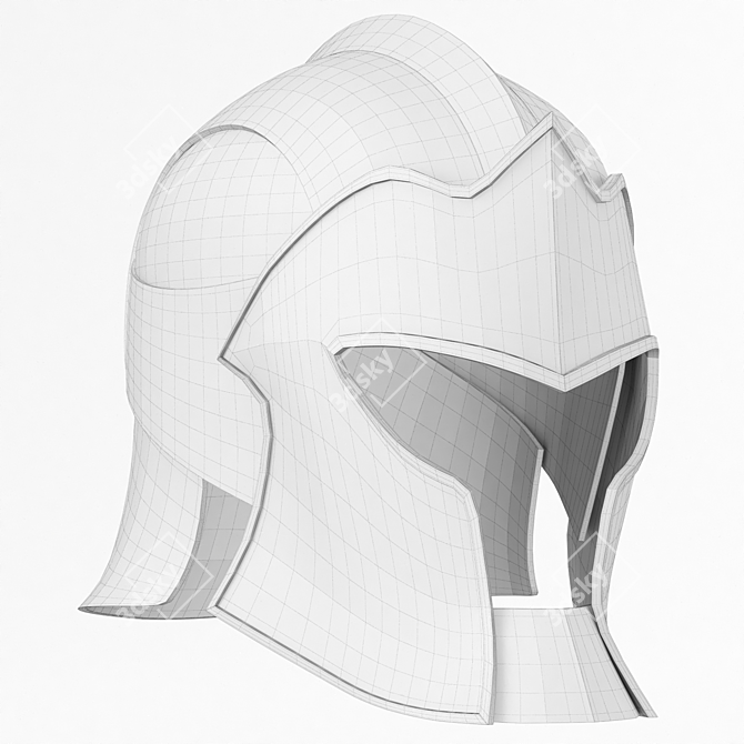  WARRIOR HELMET-01 3D Model 3D model image 3