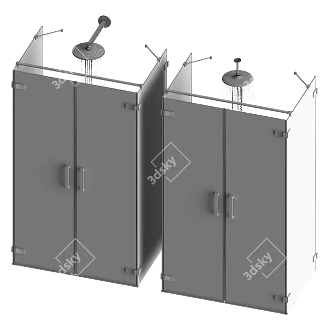 Tall Shower Box, Approximate Dimensions 3D model image 4