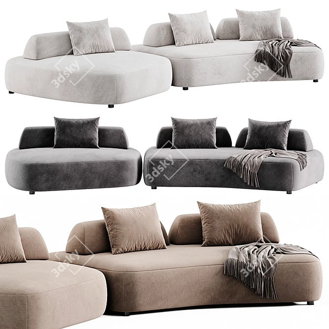 Eichholtz Residenza Sofa: Luxe Comfort 3D model image 1