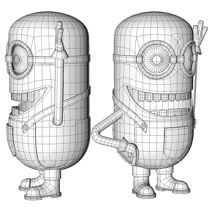 Mechanical Minion Assistant 3D model image 2