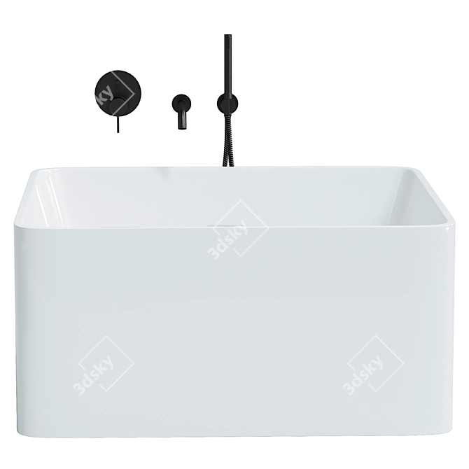 Consero 1200mm Freestanding Stone Bath 3D model image 3