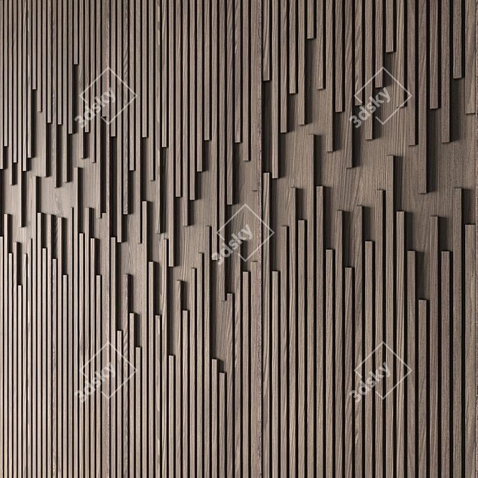 V-Ray Wooden Panels 3D Model 3D model image 3