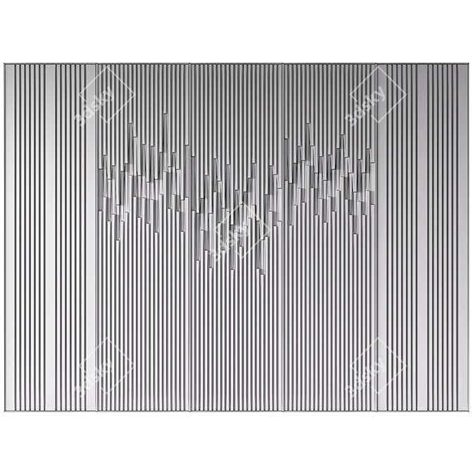 V-Ray Wooden Panels 3D Model 3D model image 4