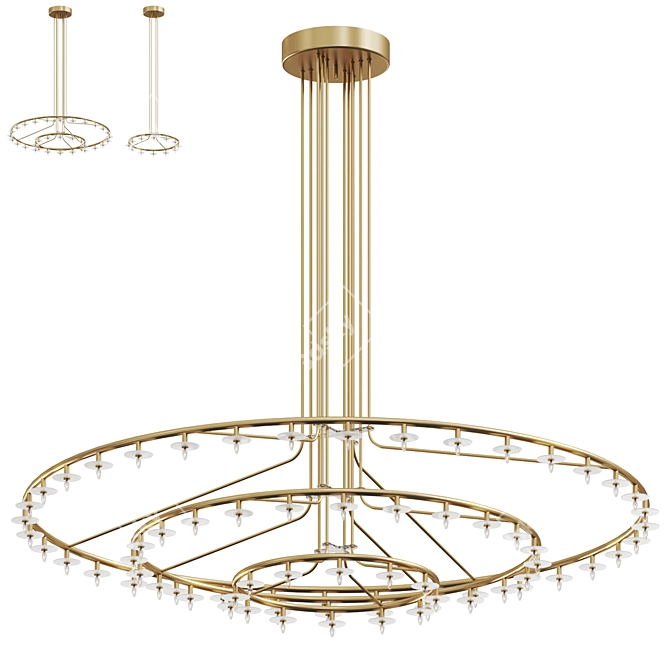 Sparkling Star Pendant Light 3D model image 1