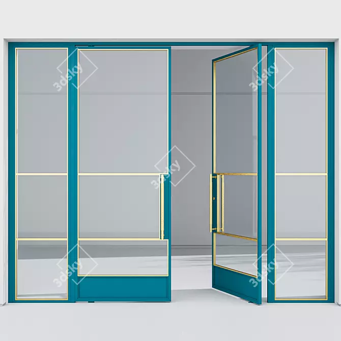 Premium Aluminium Door 348 3D model image 1