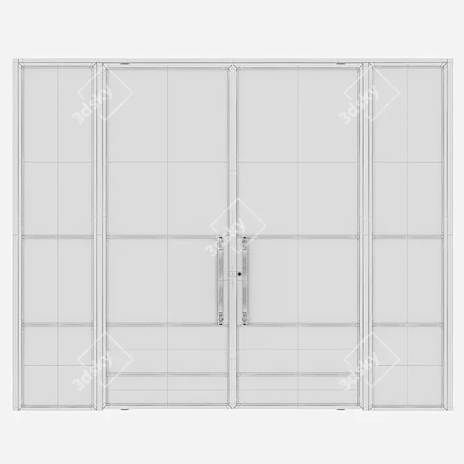 Premium Aluminium Door 348 3D model image 5