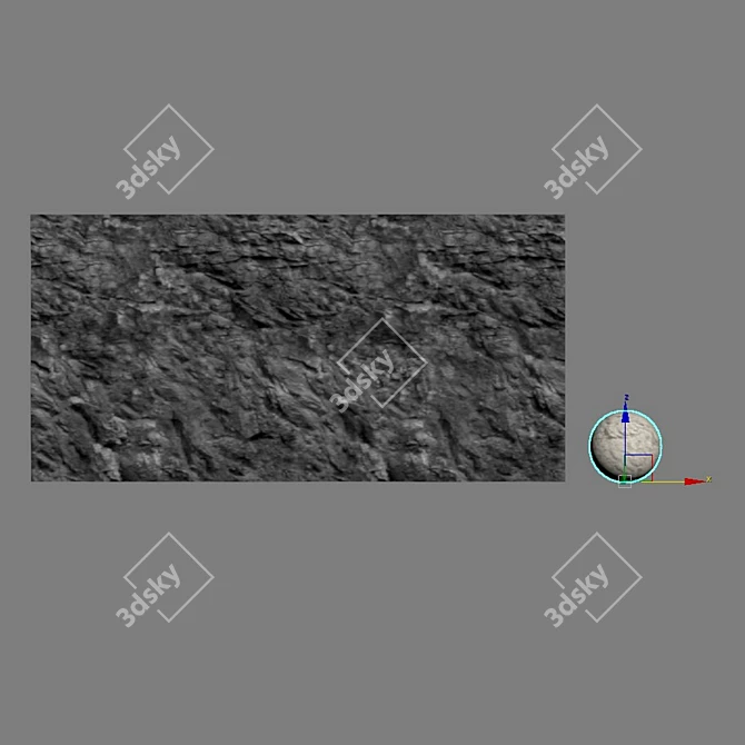 Geometric Rock Wall Decor 3D model image 4