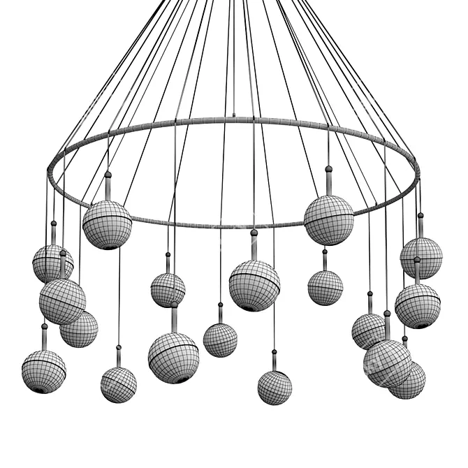 Designer Dora P12 Chandelier 3D model image 2