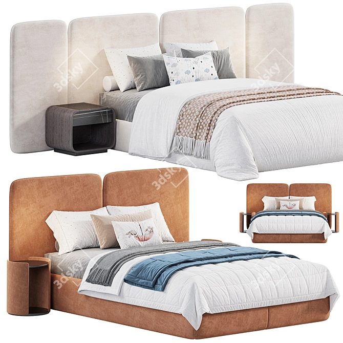 Modern Kids Bed by Maxime 3D model image 1