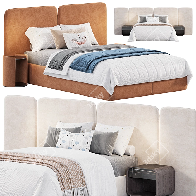 Modern Kids Bed by Maxime 3D model image 2