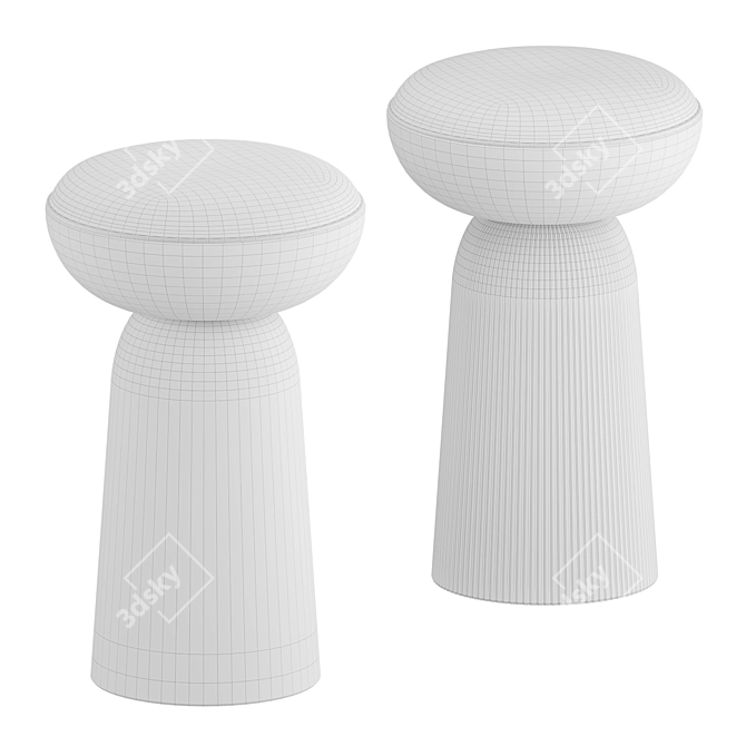 Monica Förster Designed Nera Stool 3D model image 3