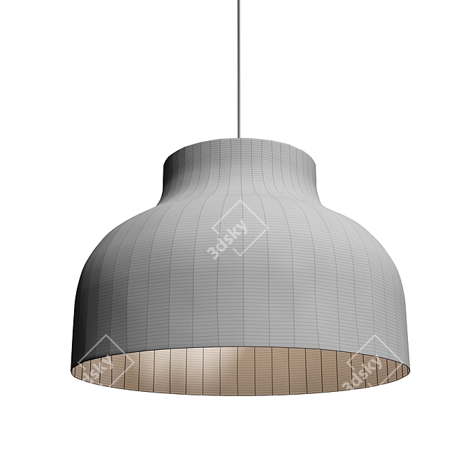 Modern Wire Fabric Pendant Light 3D model image 2