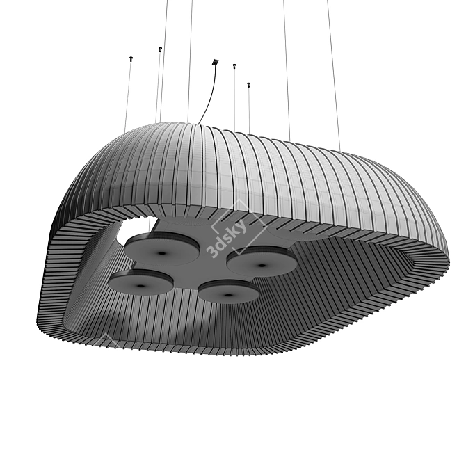 Acoustic Light Fixture | 2400x1800x620 mm 3D model image 2