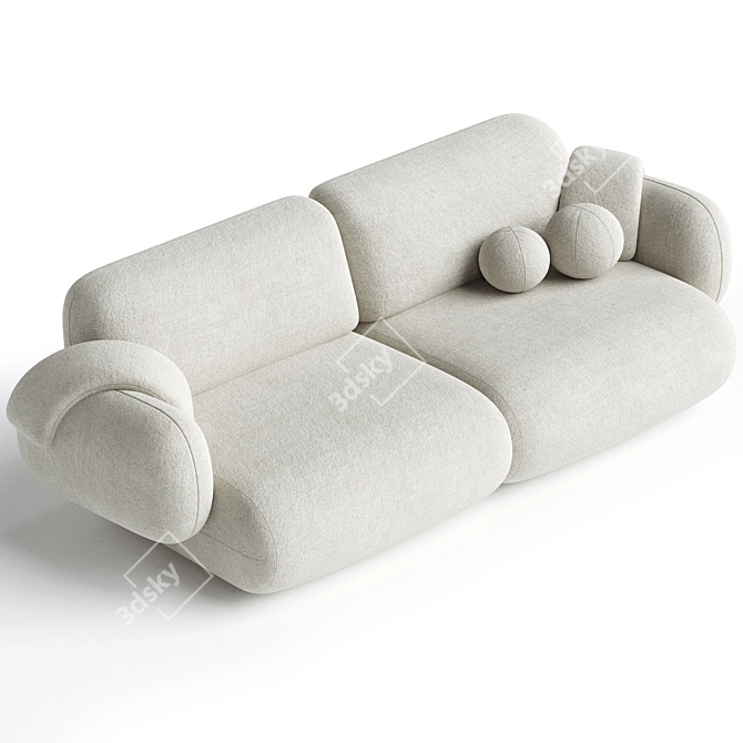 Modern Poole Sofa Design 3D model image 2