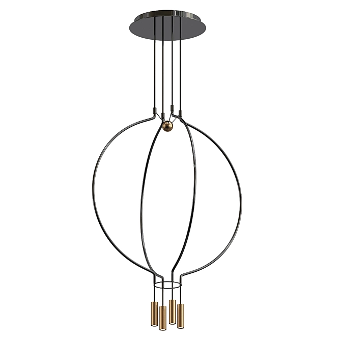 Modern 3D Liaison Pendant Light 3D model image 1