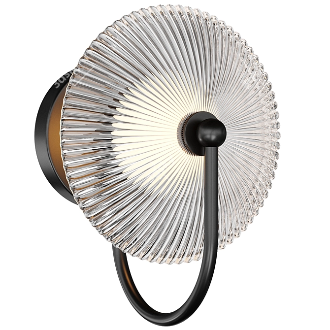 Round Relief Wall Light Alora 3D model image 1